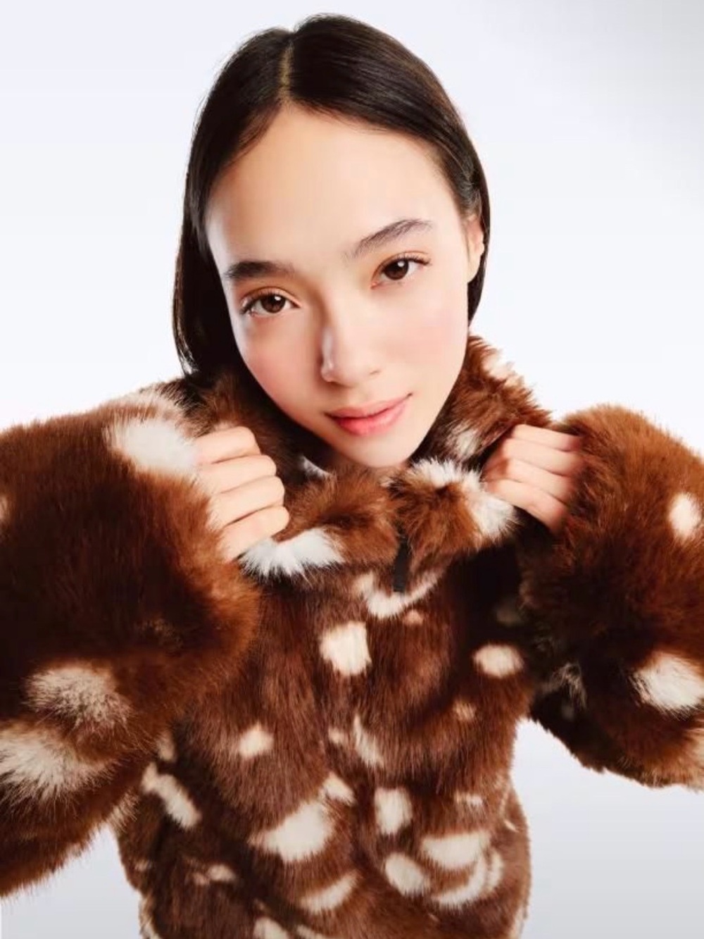 Sandy Liang x GAP Spotted Bambi Faux-Fur  teddy Jacket